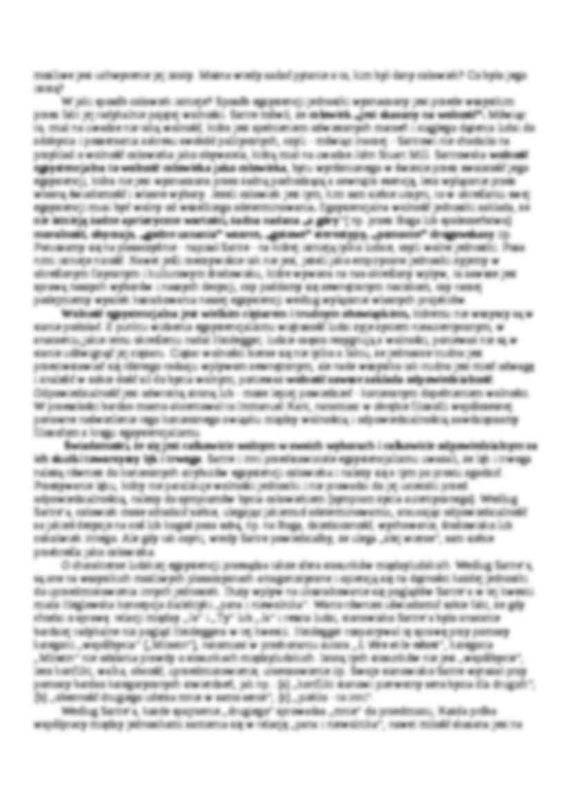  Egzystencjalizm Sartre - omówienie - strona 2