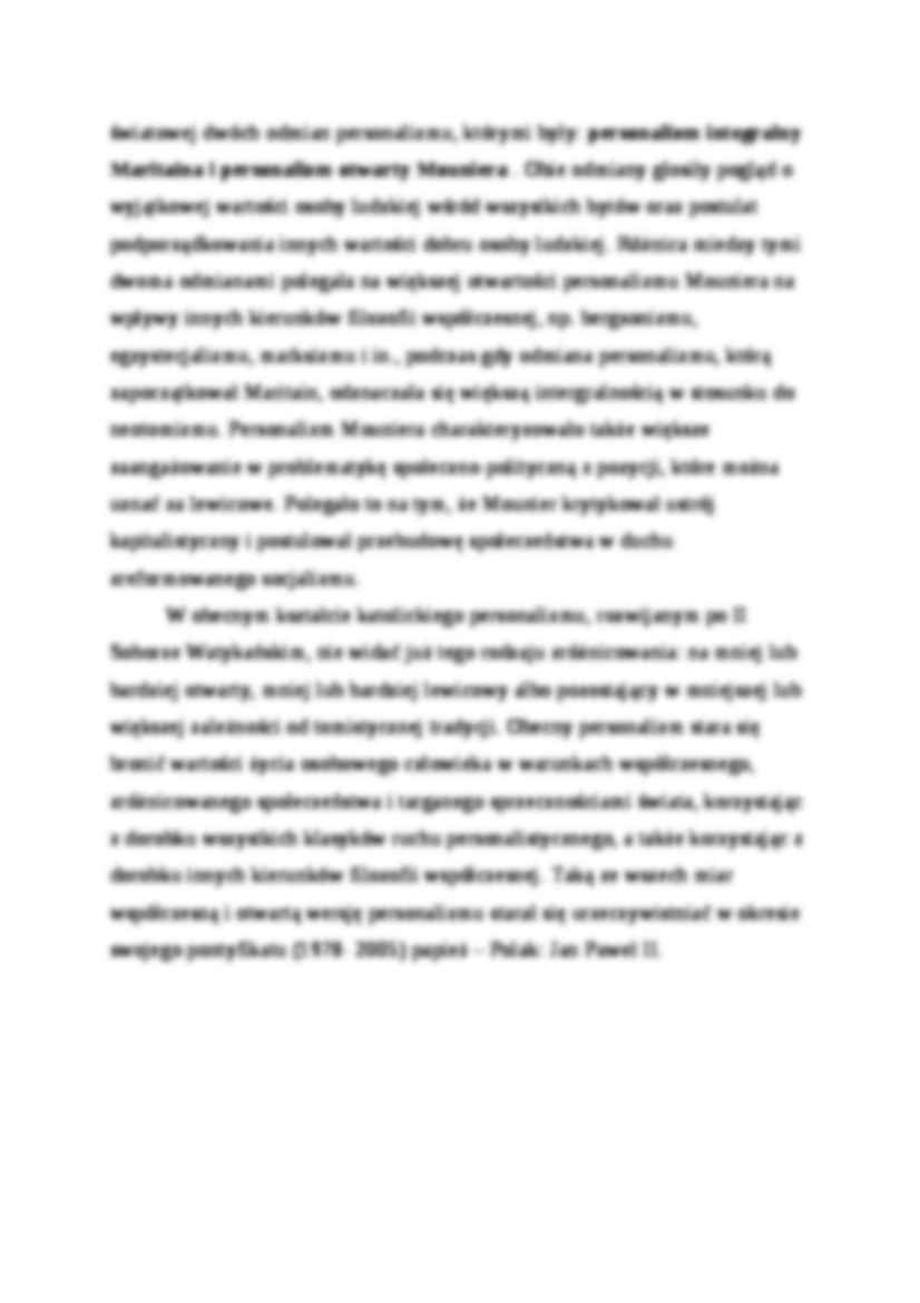  Neotomistyczna koncepcja człowieka i ukształtowanie się personalizmu - omówienie - strona 2