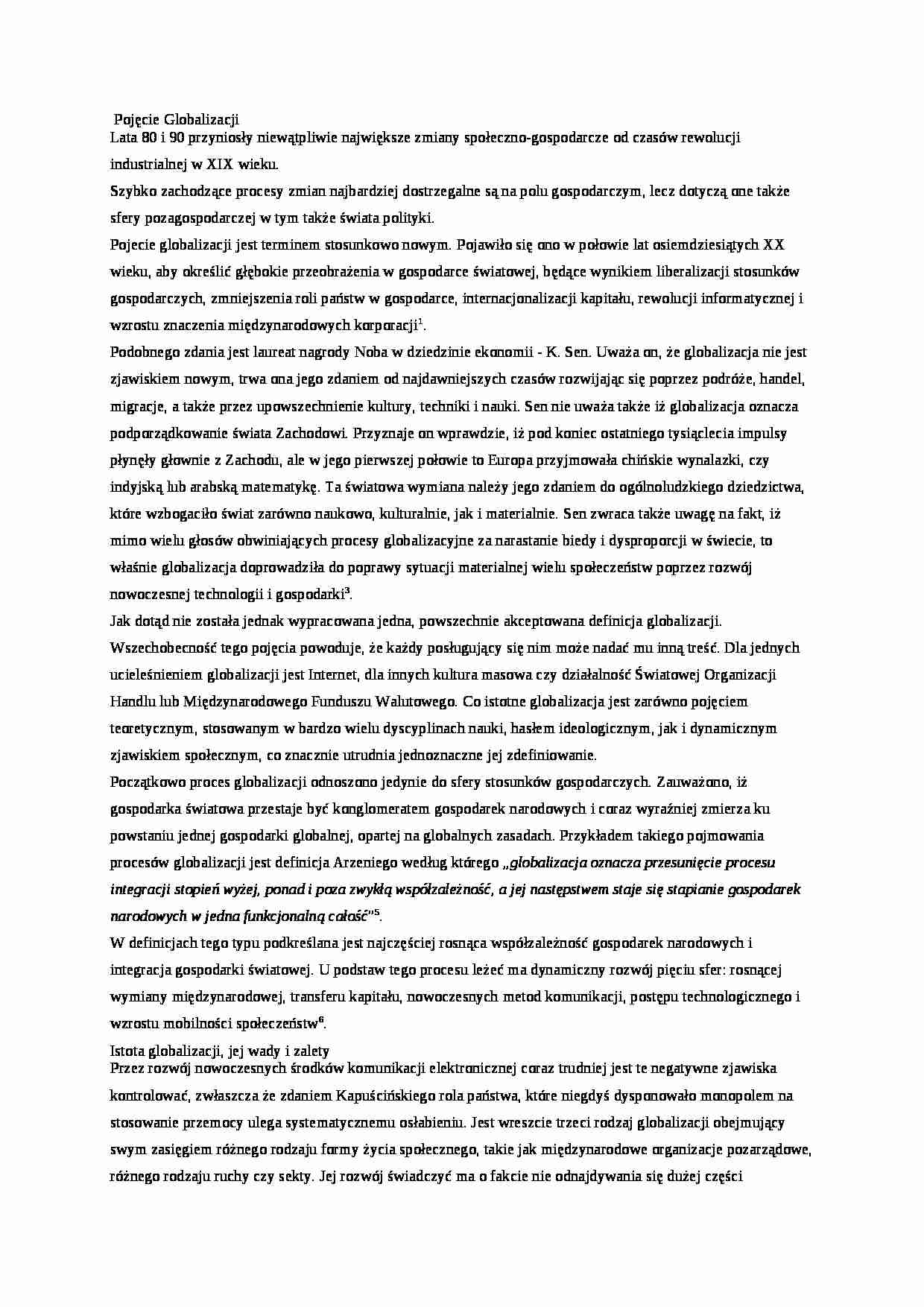 Ekonomia globalna- egzamin Ślęzak Ewa - strona 1