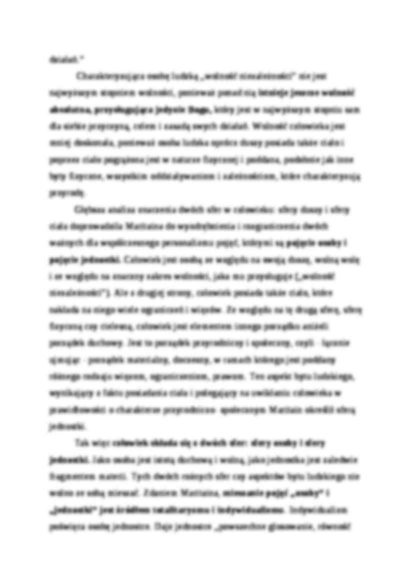 Filozofia nieanalityczna -  Personalizm Maritaina - omówienie - strona 3