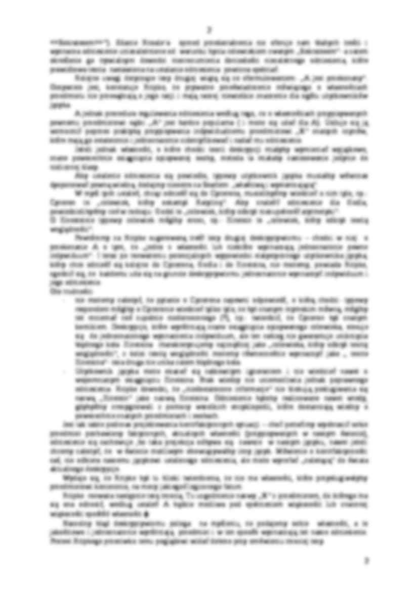 „Nazywanie a Konieczność” - rekonstrukcja wykładu drugiego. - strona 2