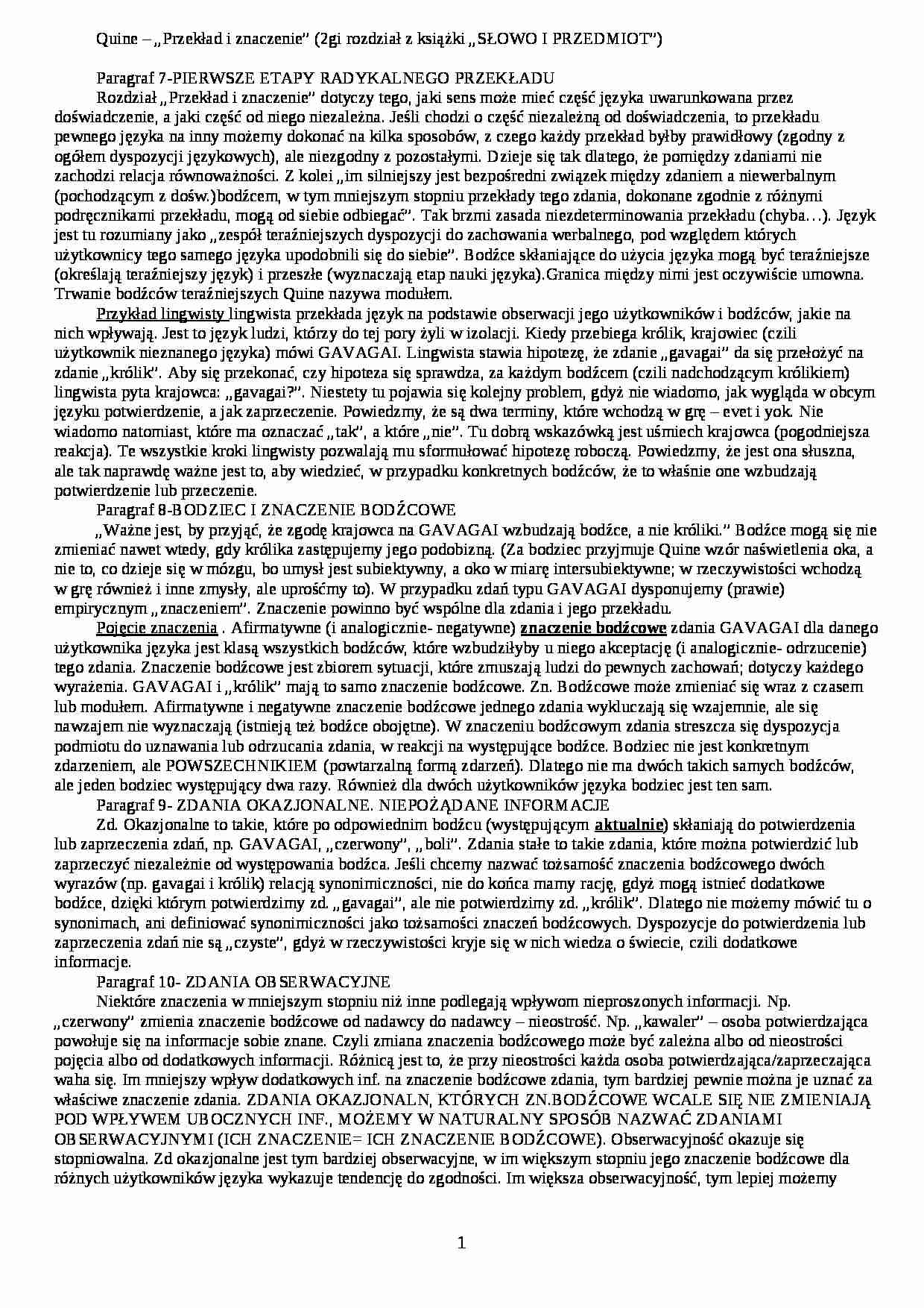 Quine - omówienie - strona 1