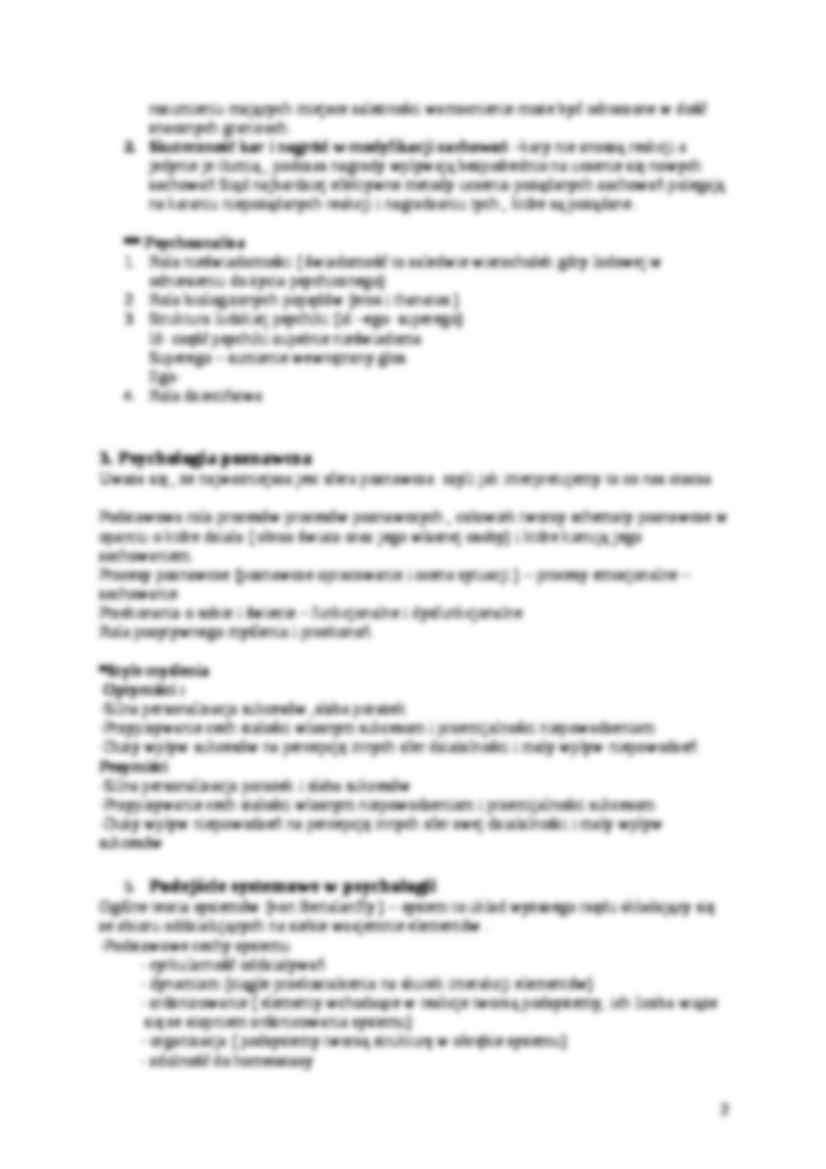 psychologia, wykłady prof dr hab Marek Motyka - strona 2