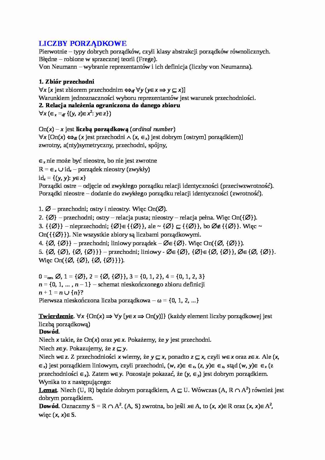 Liczby porządkowe - omówienie - strona 1