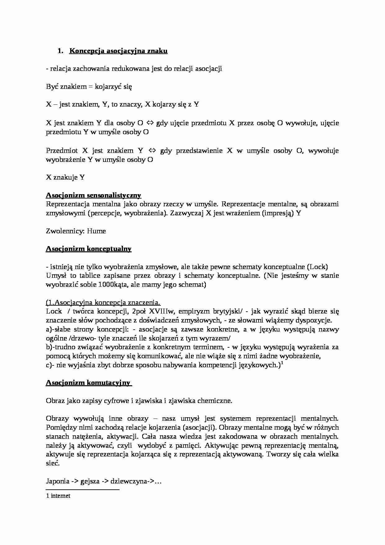 Koncepcja asocjacyjna znaku - omówienie - strona 1