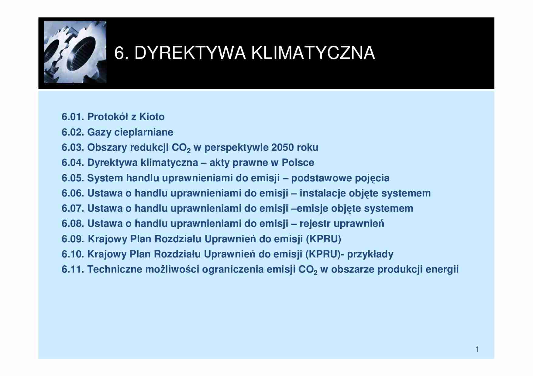 Dyrektywa klimatyczna-opracowanie - strona 1