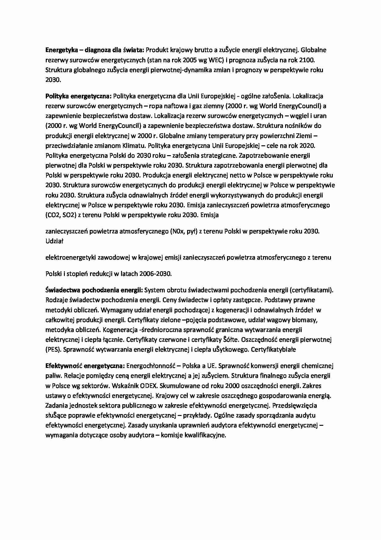 Energetyka - konspekt - strona 1