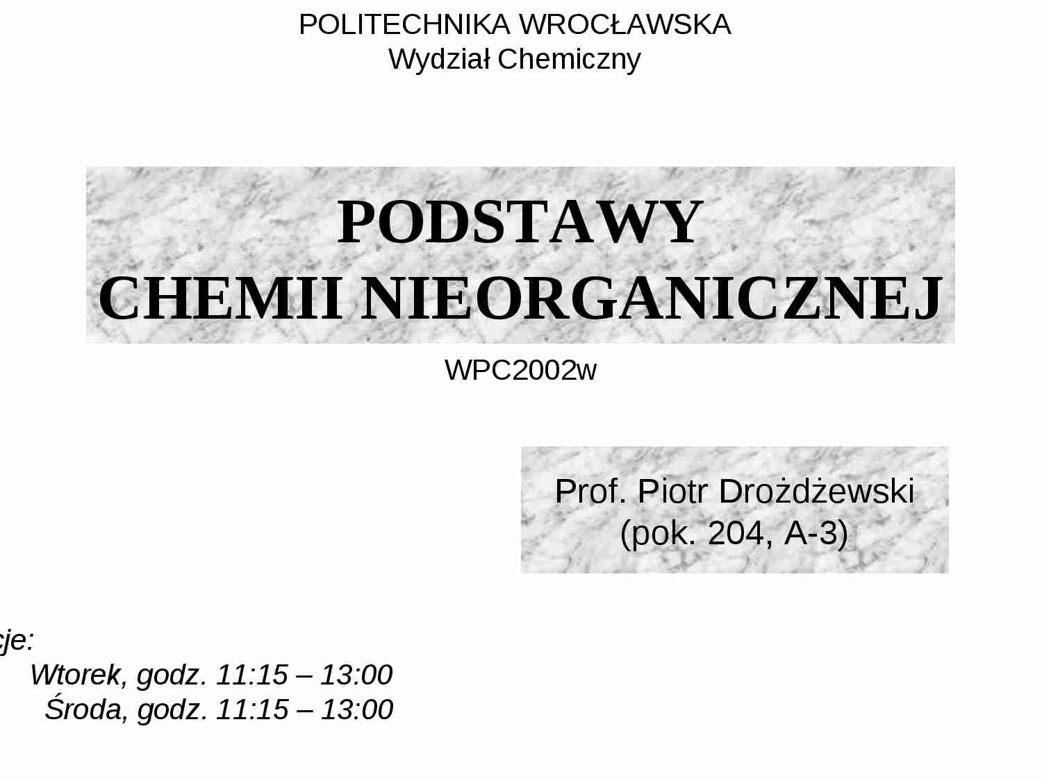 Roztwory i przemiany fazowe- prezentacja - strona 1