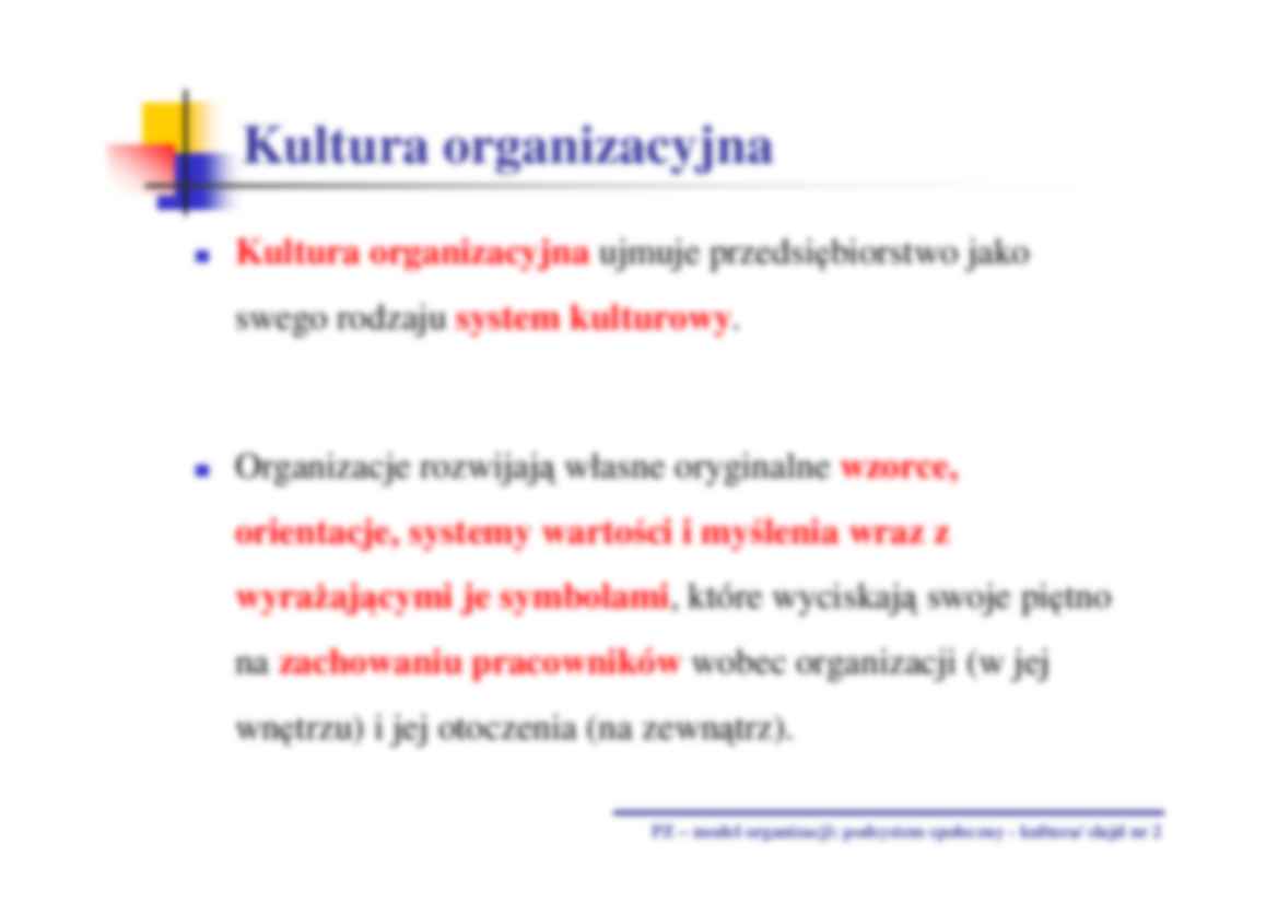 Poziom kultury organizacyjnej- wykład - strona 2