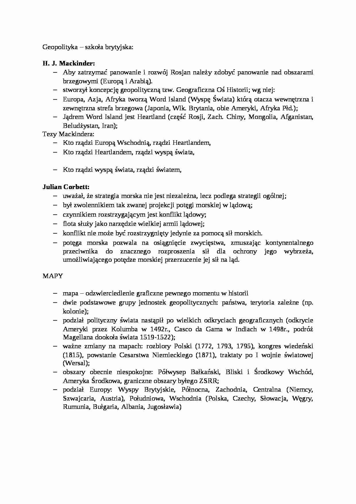 Szkoła brytyjska- opracowanie - strona 1