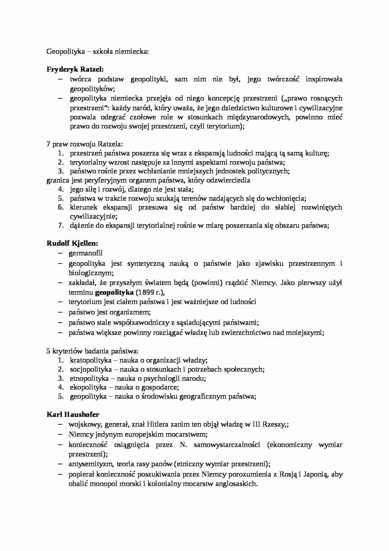 Szkoła niemiecka- opracowanie - strona 1