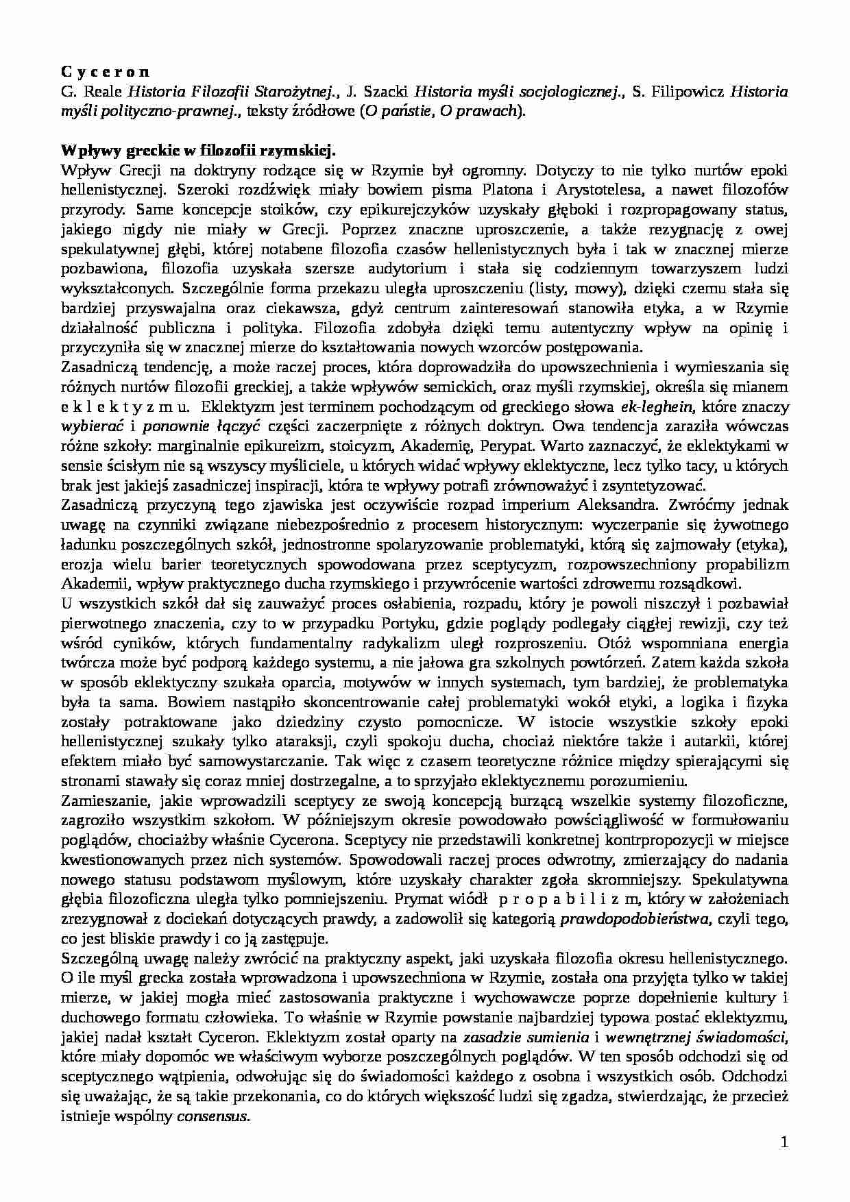 Cyceron- ćwiczenia - strona 1