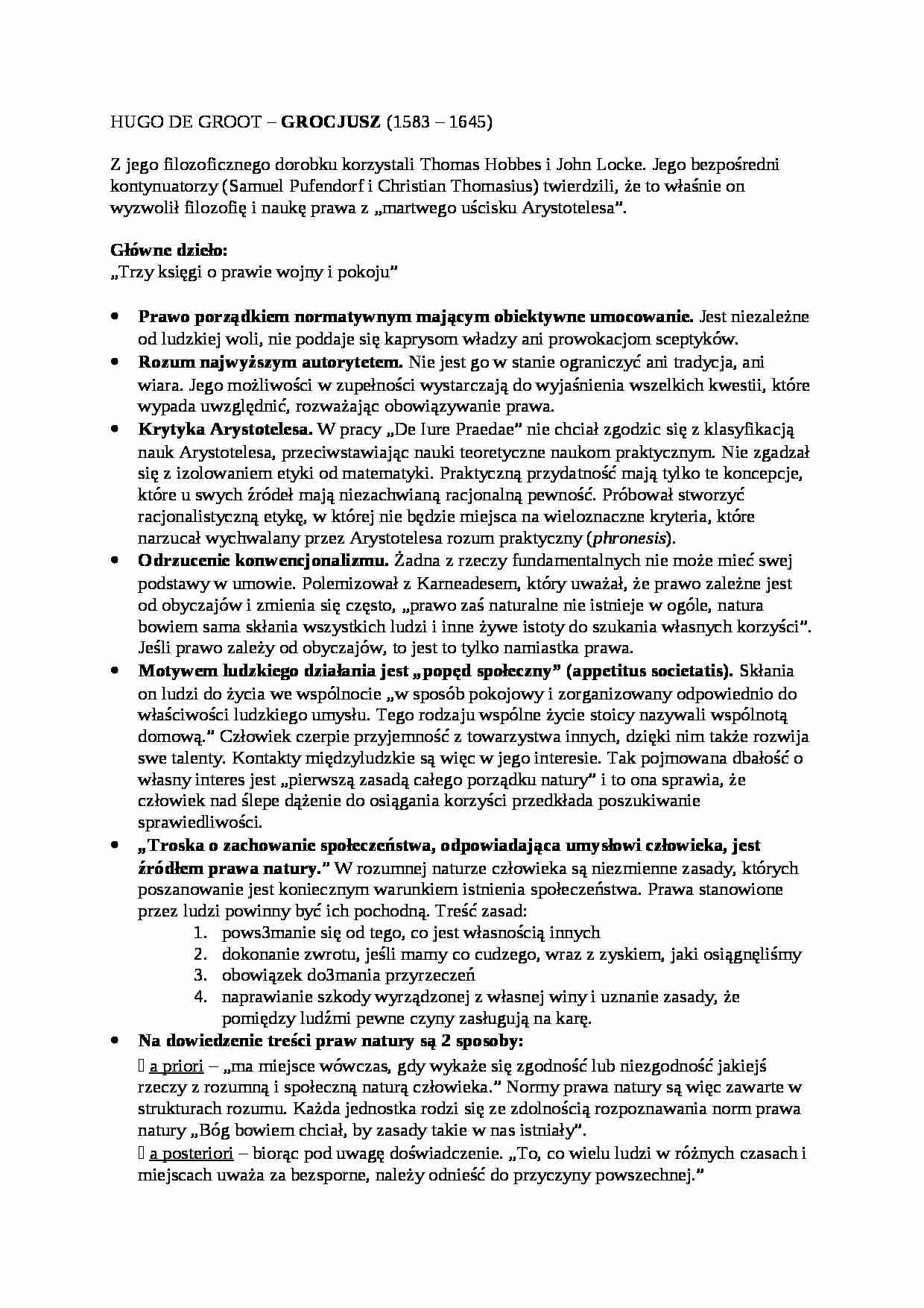 Grocjusz- opracownaie - strona 1