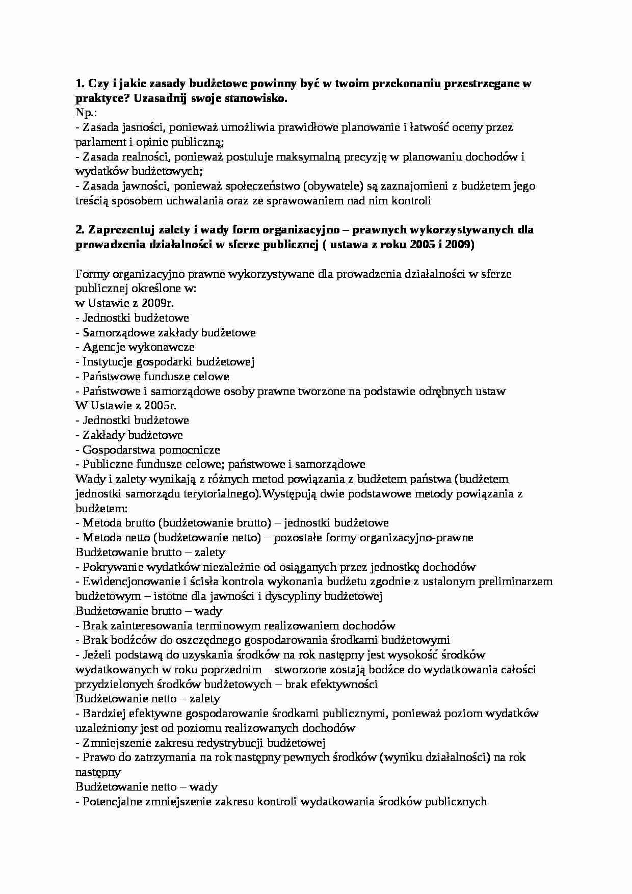 rynki finansowe i finanse publiczne - pytania i odpowiedzi - strona 1