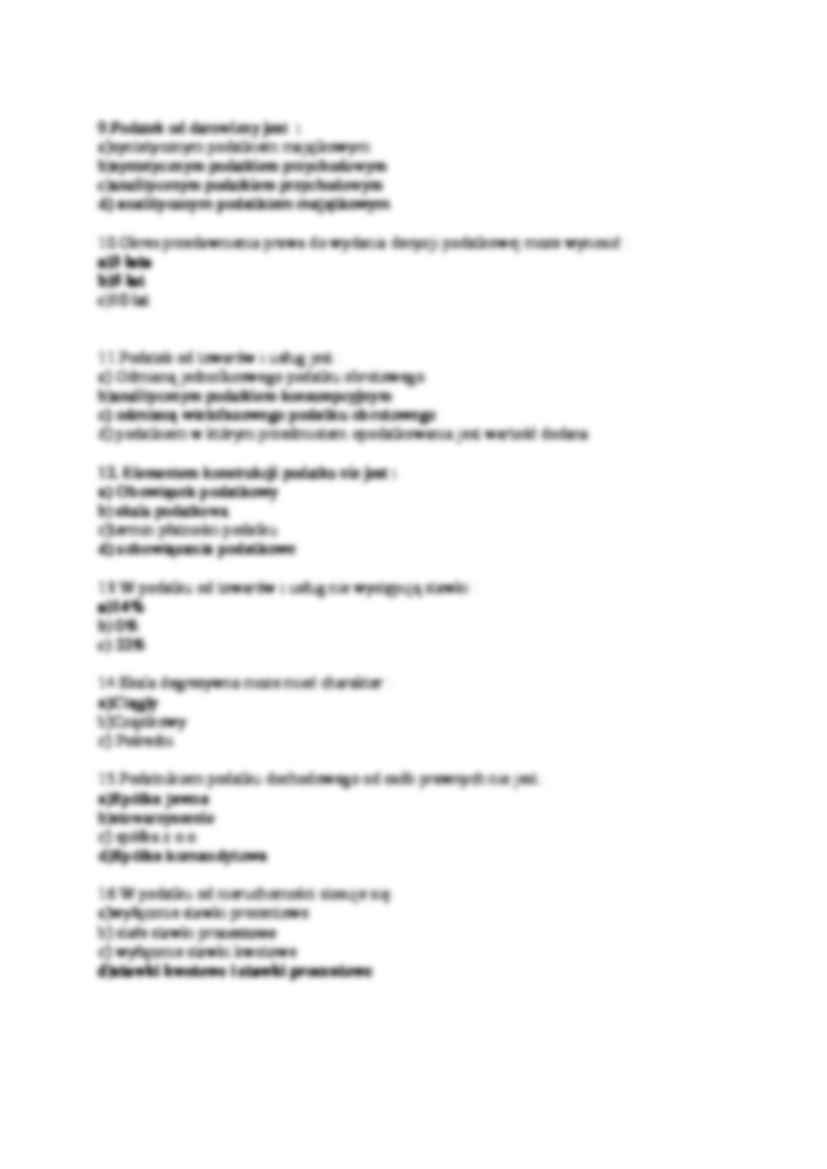 Prawo podatkowe- test II - strona 2