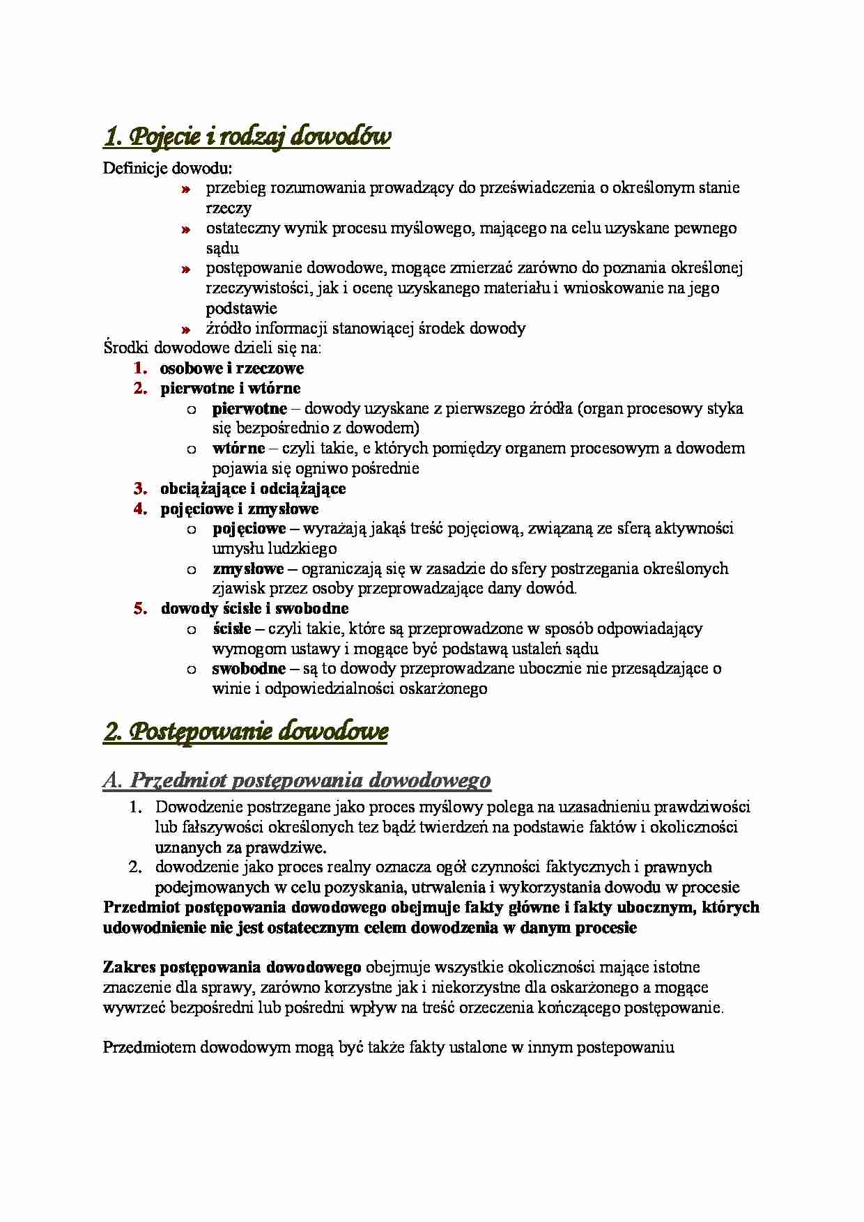 Dowody- pojęcie - strona 1