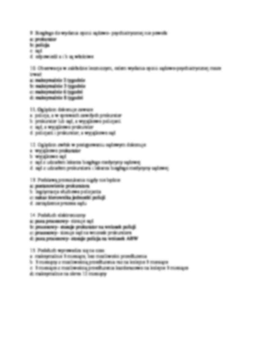 Postępowanie karne- test 4 - strona 2