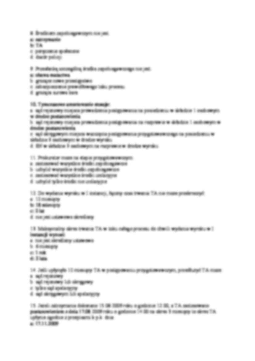 Postępowanie karne- test 5 - strona 2