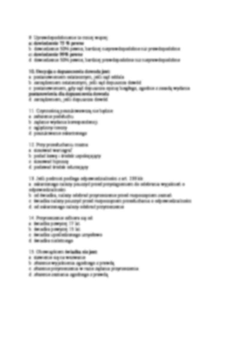 Postępowanie karne- test 3 - strona 2