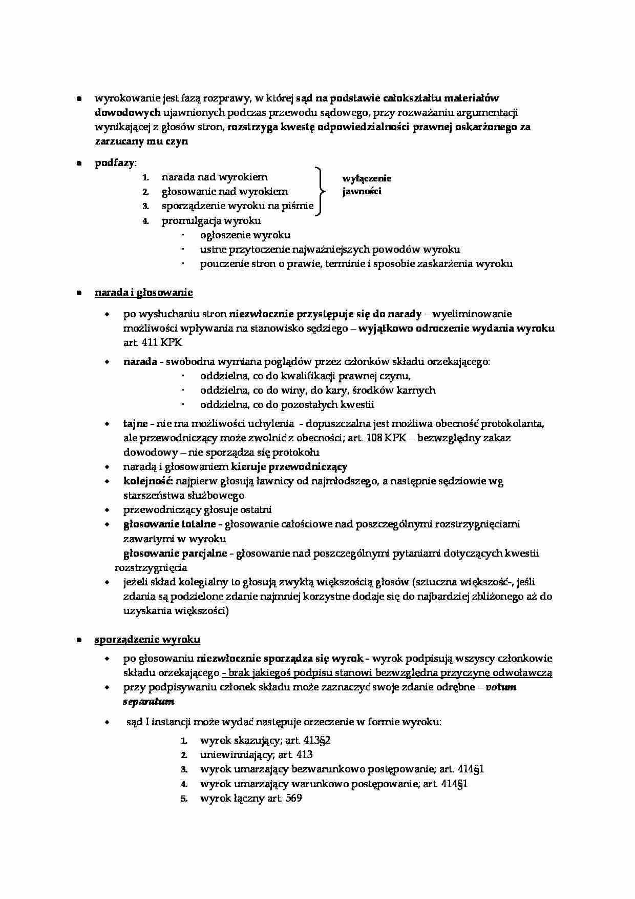 Wyrokowanie- definicja - strona 1