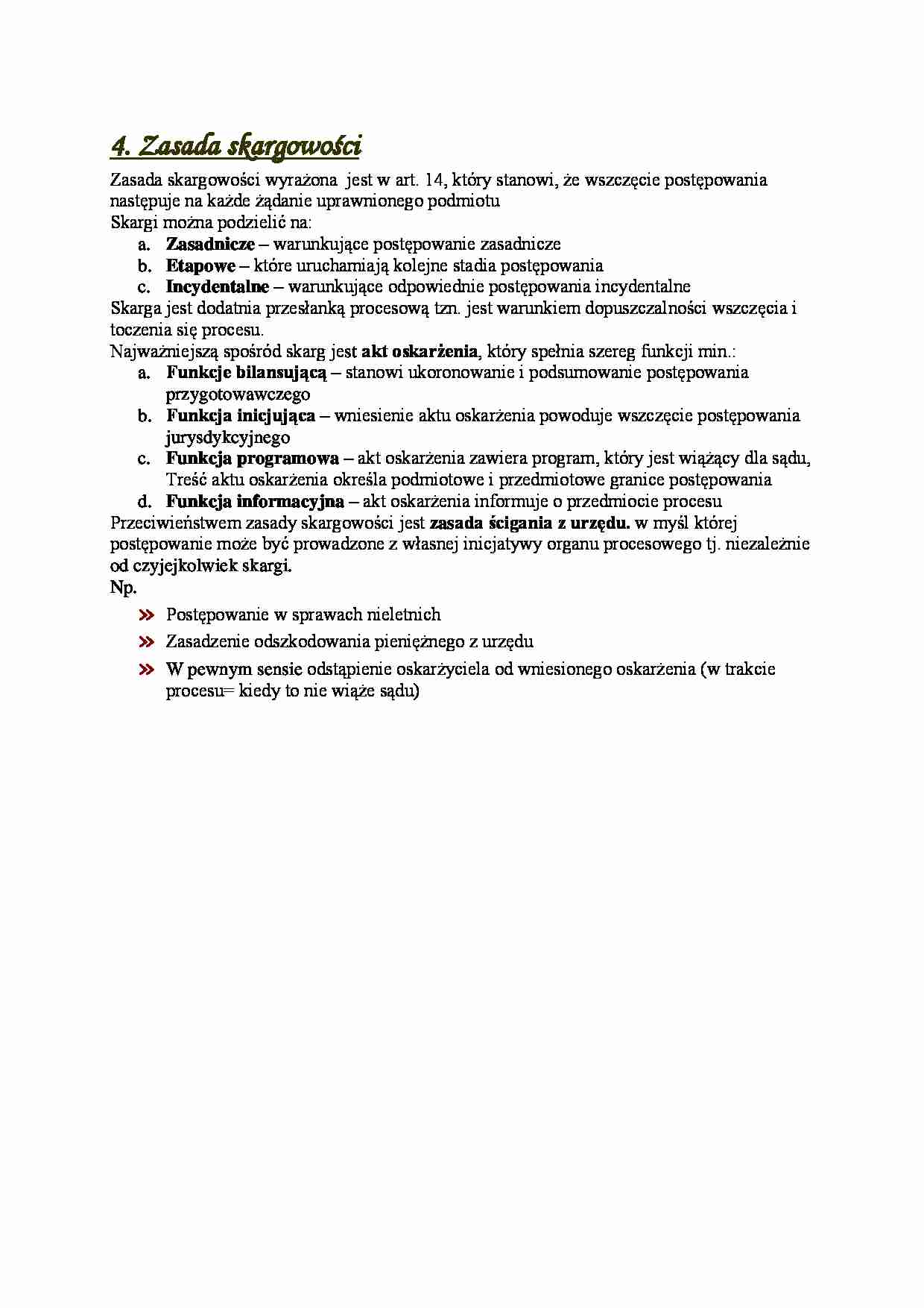 Zasada skargowości- opracowanie - strona 1