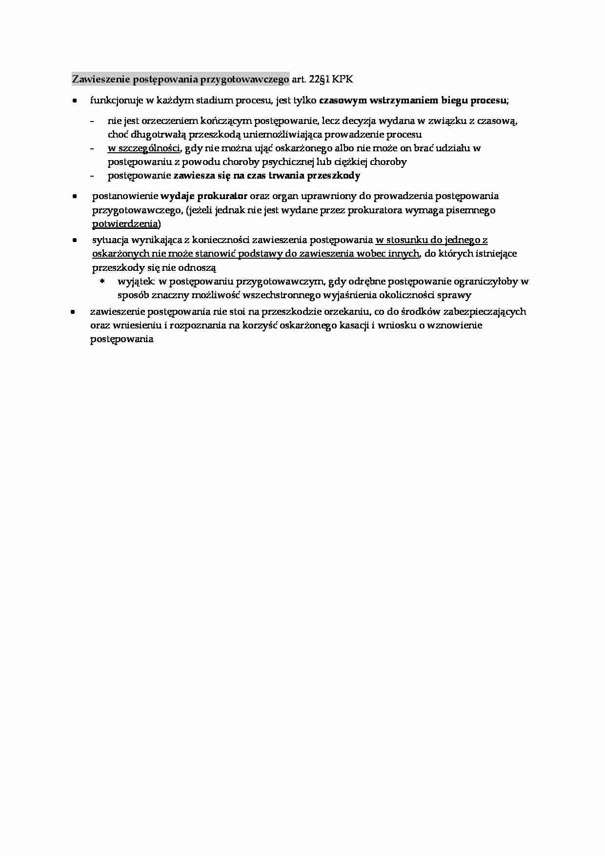 Zawieszenie postępowania- opracowanie - strona 1