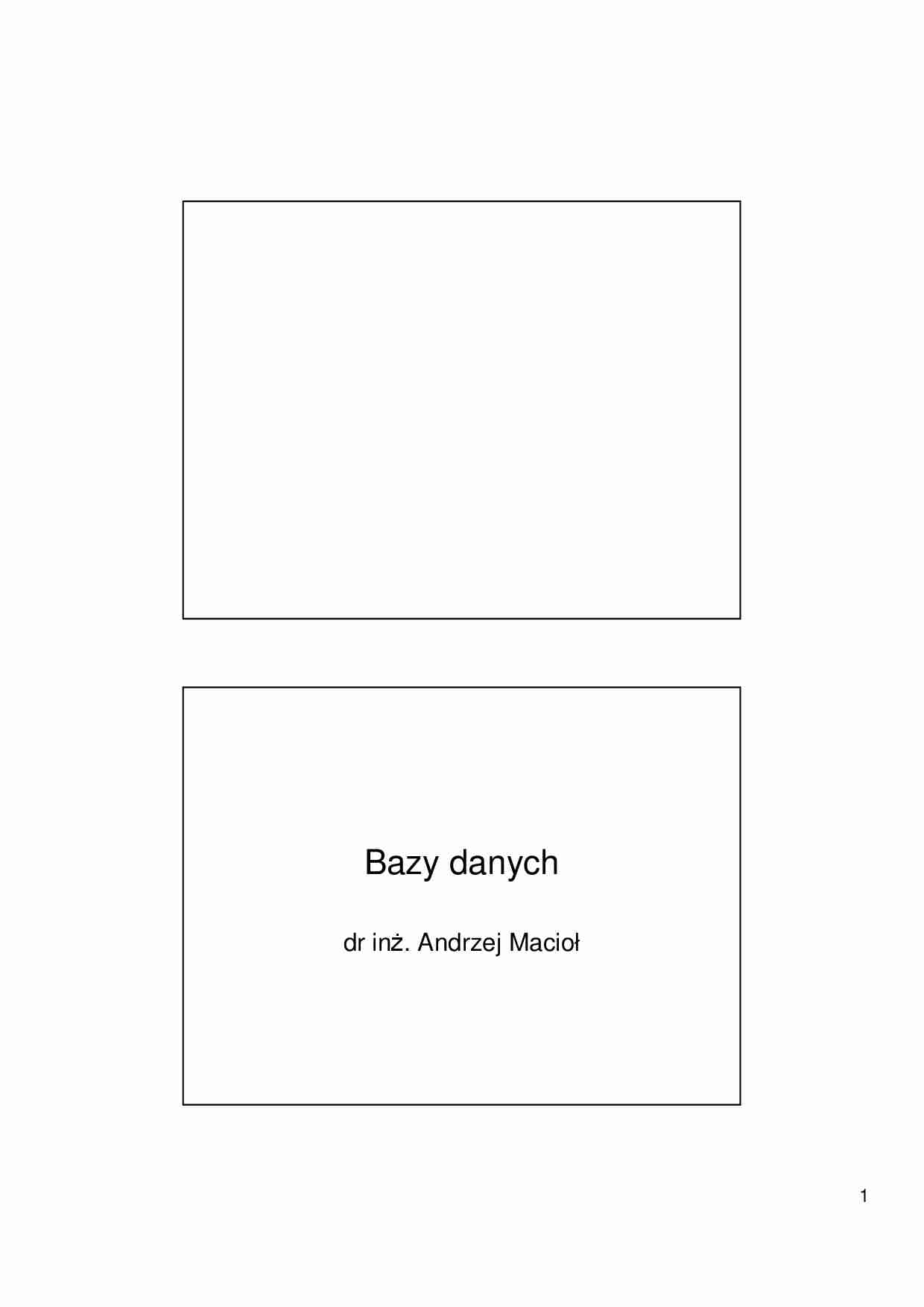 Bazy danych  - Agregacja - strona 1