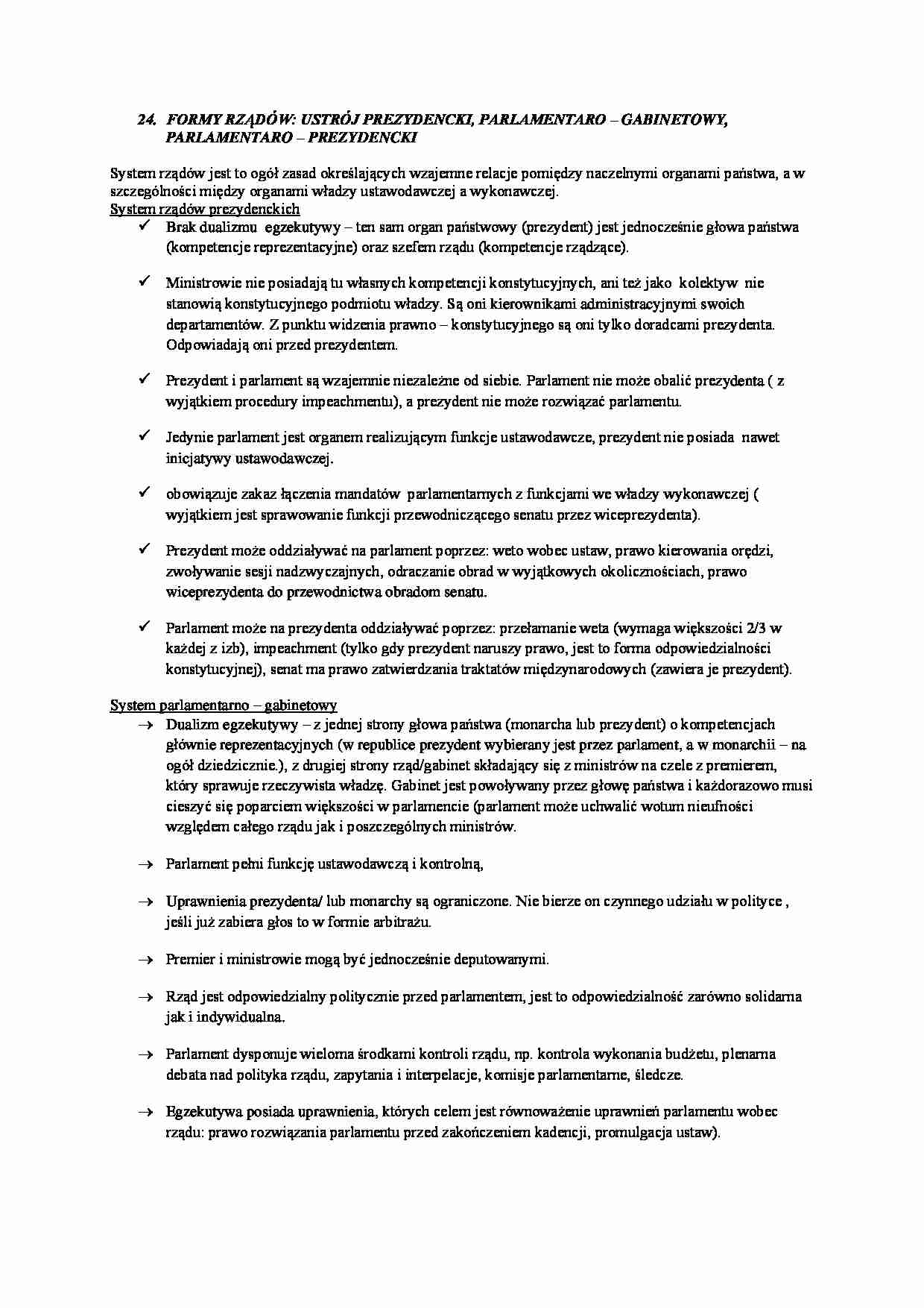 formy rządów - omówienie - strona 1