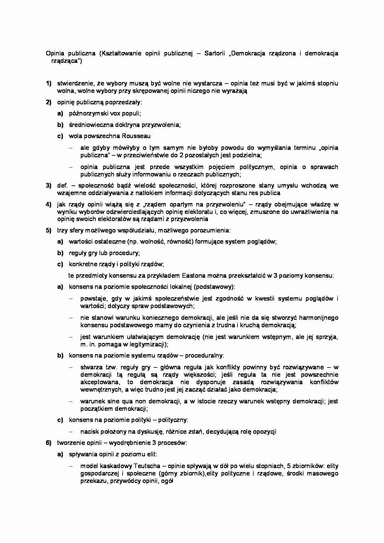 kształtowanie opinii publicznej - omówienie - strona 1