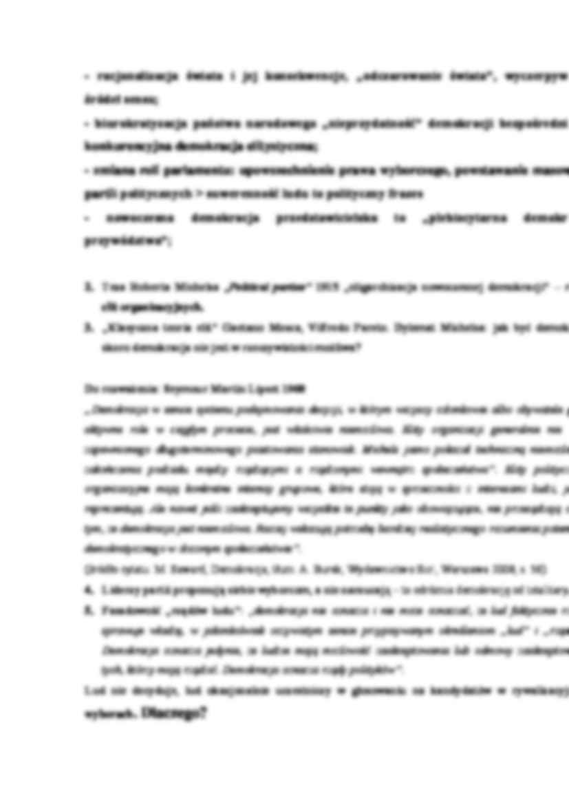 Proceduralna koncepcja demokracji - omówienie - strona 2