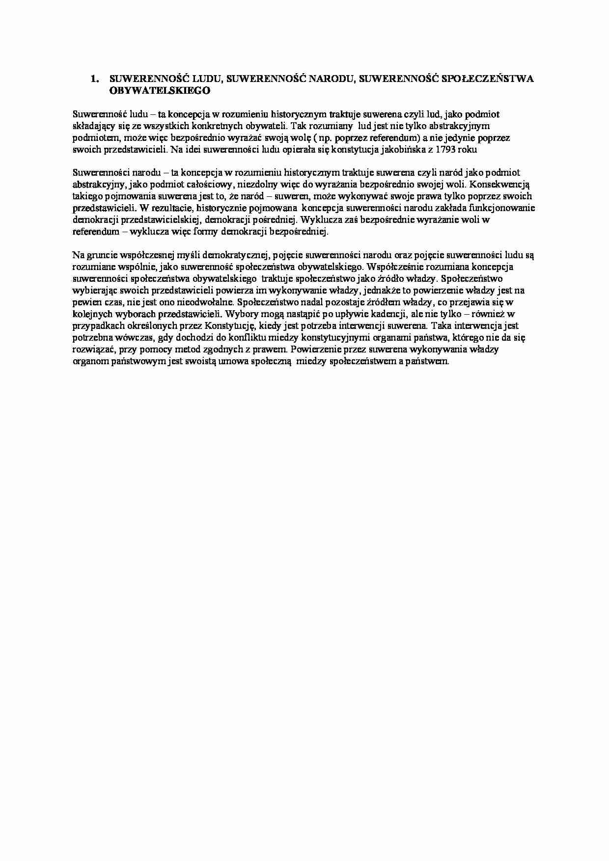 suwerenność ludu - omówienie - strona 1