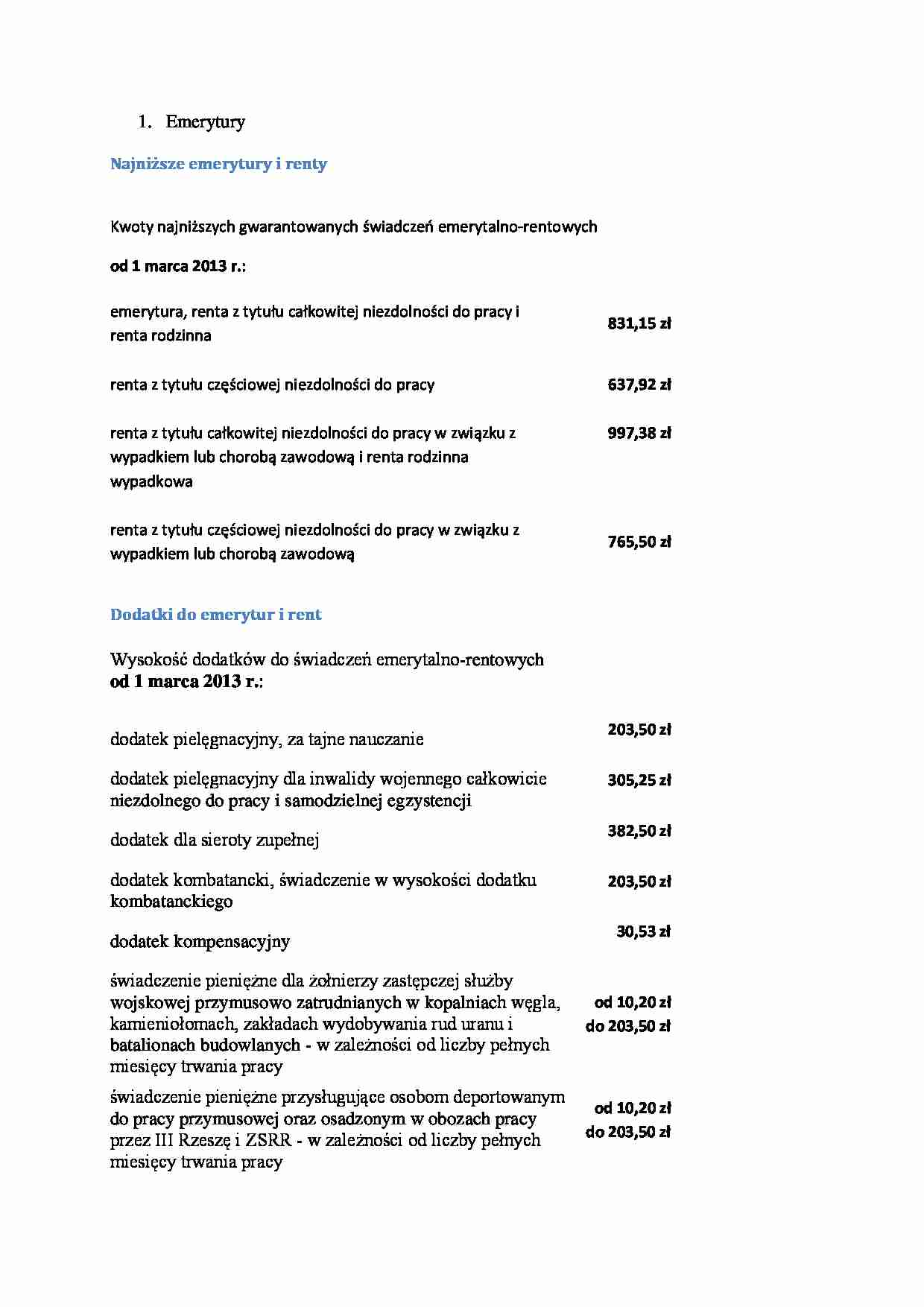 Emerytury - omówienie - strona 1