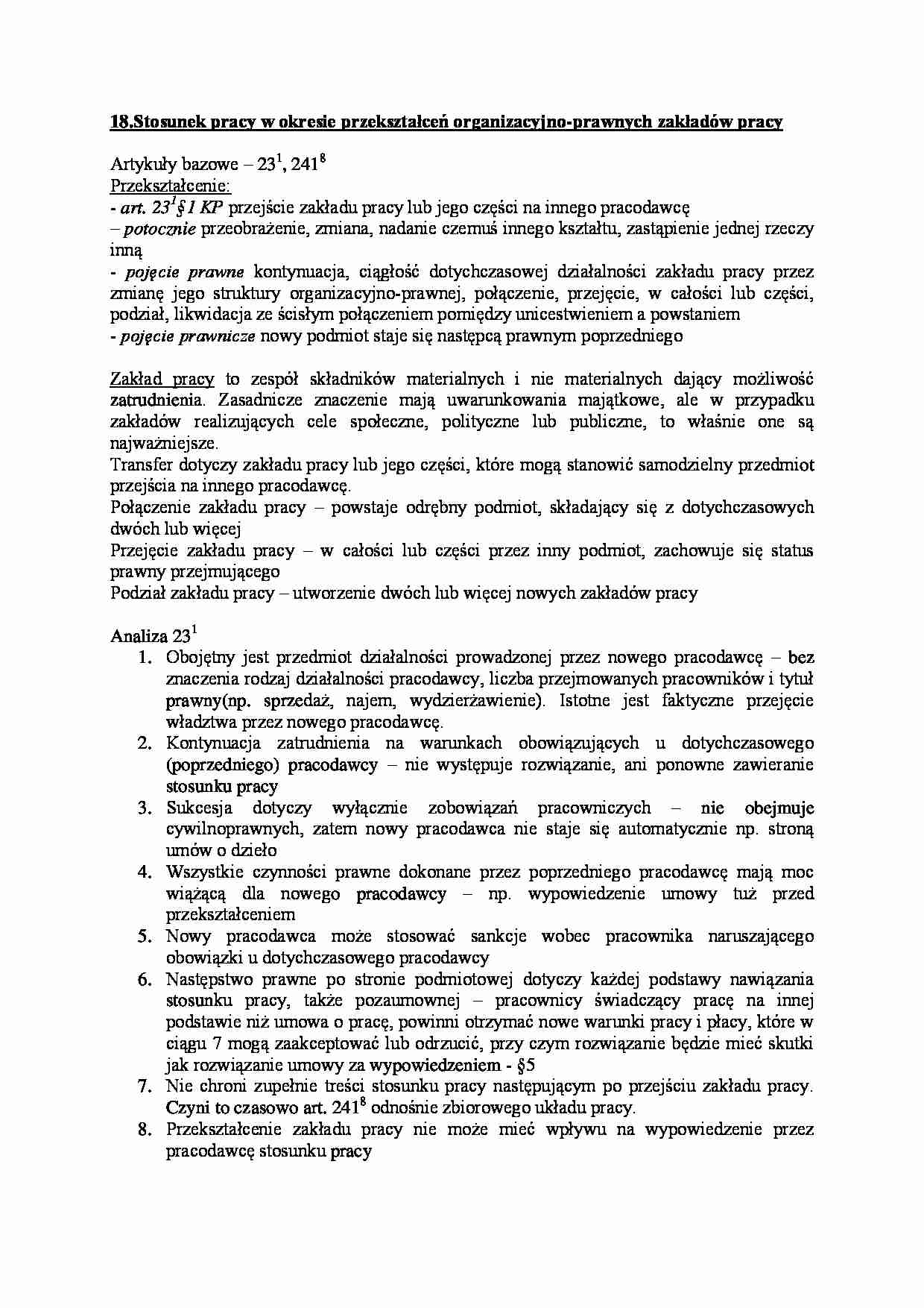 Stosunek pracy - omówienie - strona 1