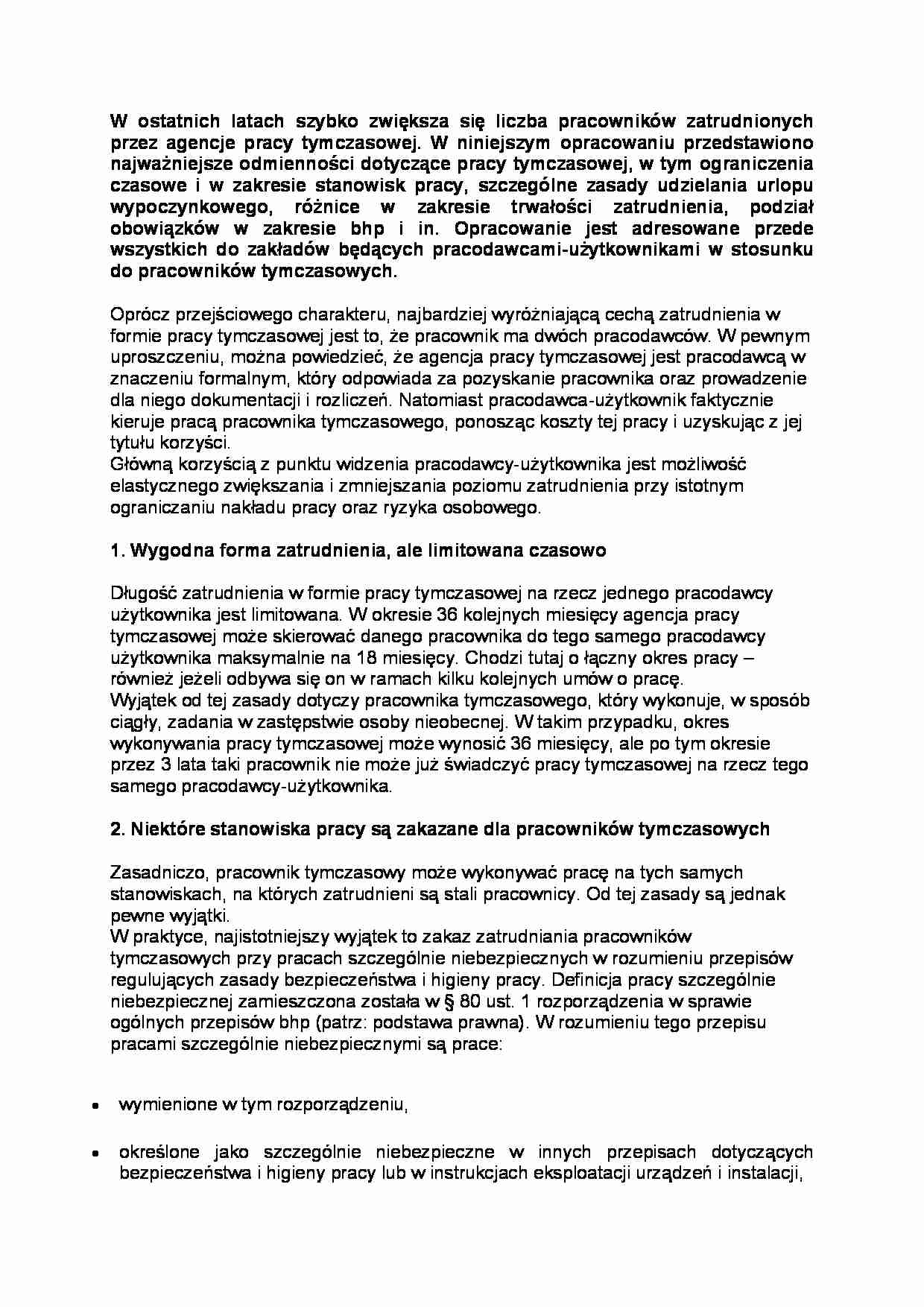 Pracownik tymczasowy-opracowanie - strona 1