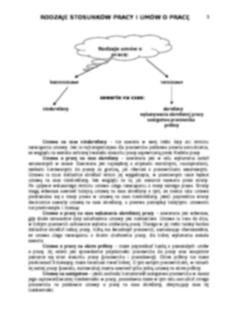 Rodzaje stosunków pracy i umów o pracę-opracowanie - strona 3