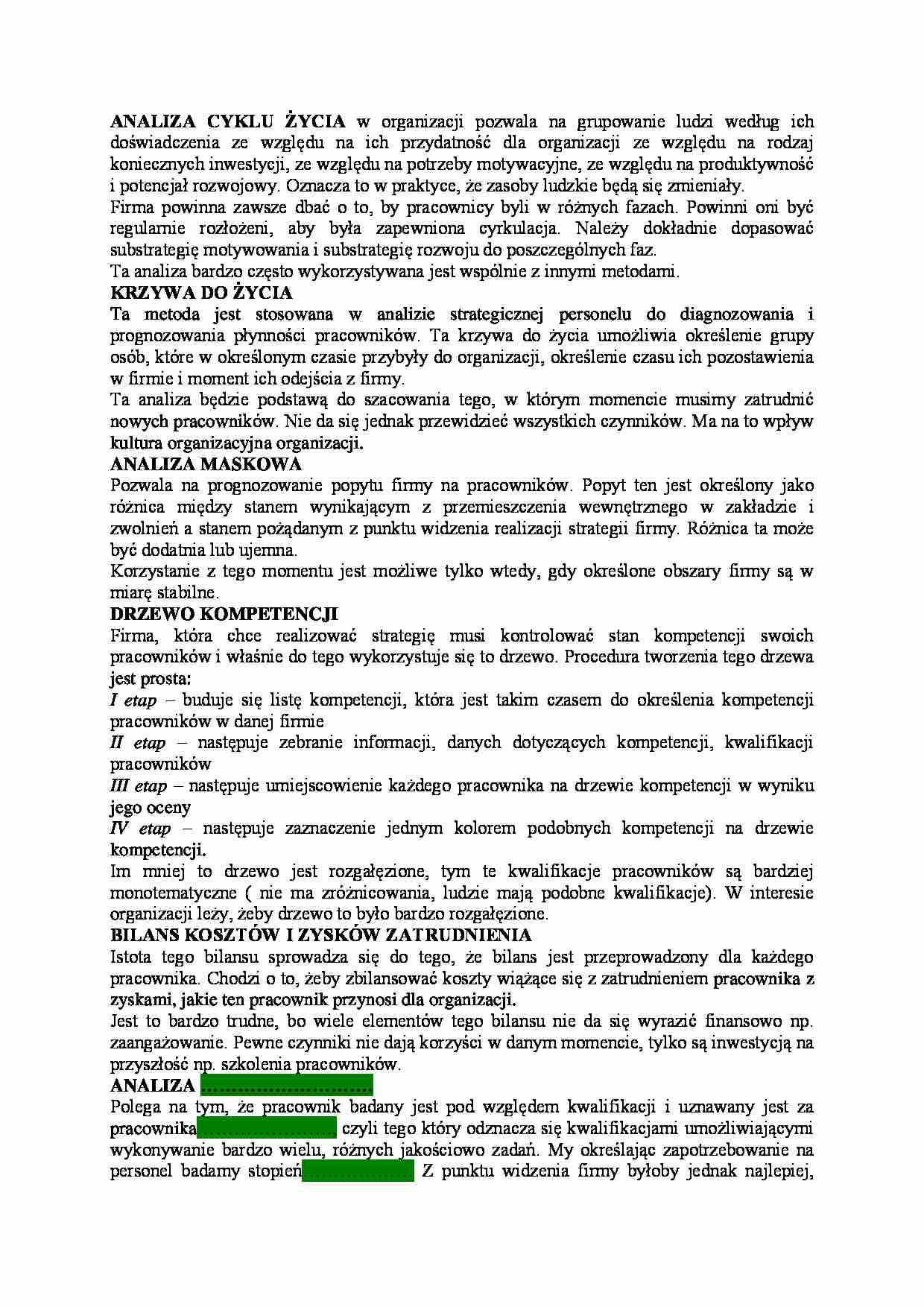 Analiza cyklu życia, metoda scenariuszowa-opracowanie - strona 1