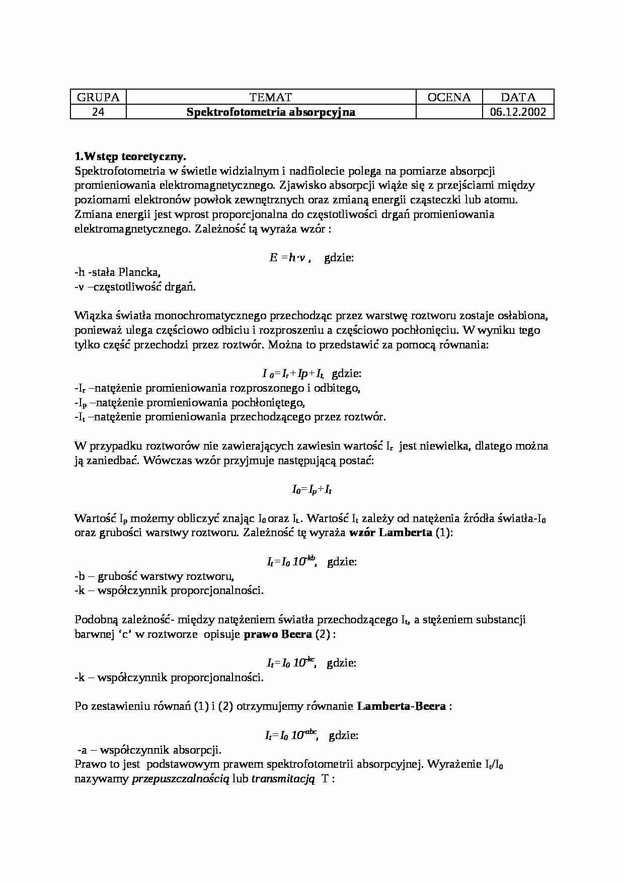 absorpcjometria - omówienie - strona 1