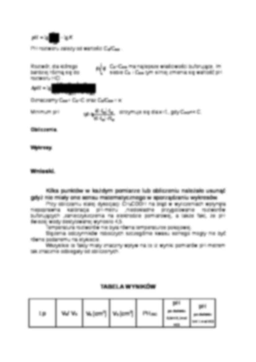 Równowagi pH w układach buforowych - ćwiczenia - strona 3
