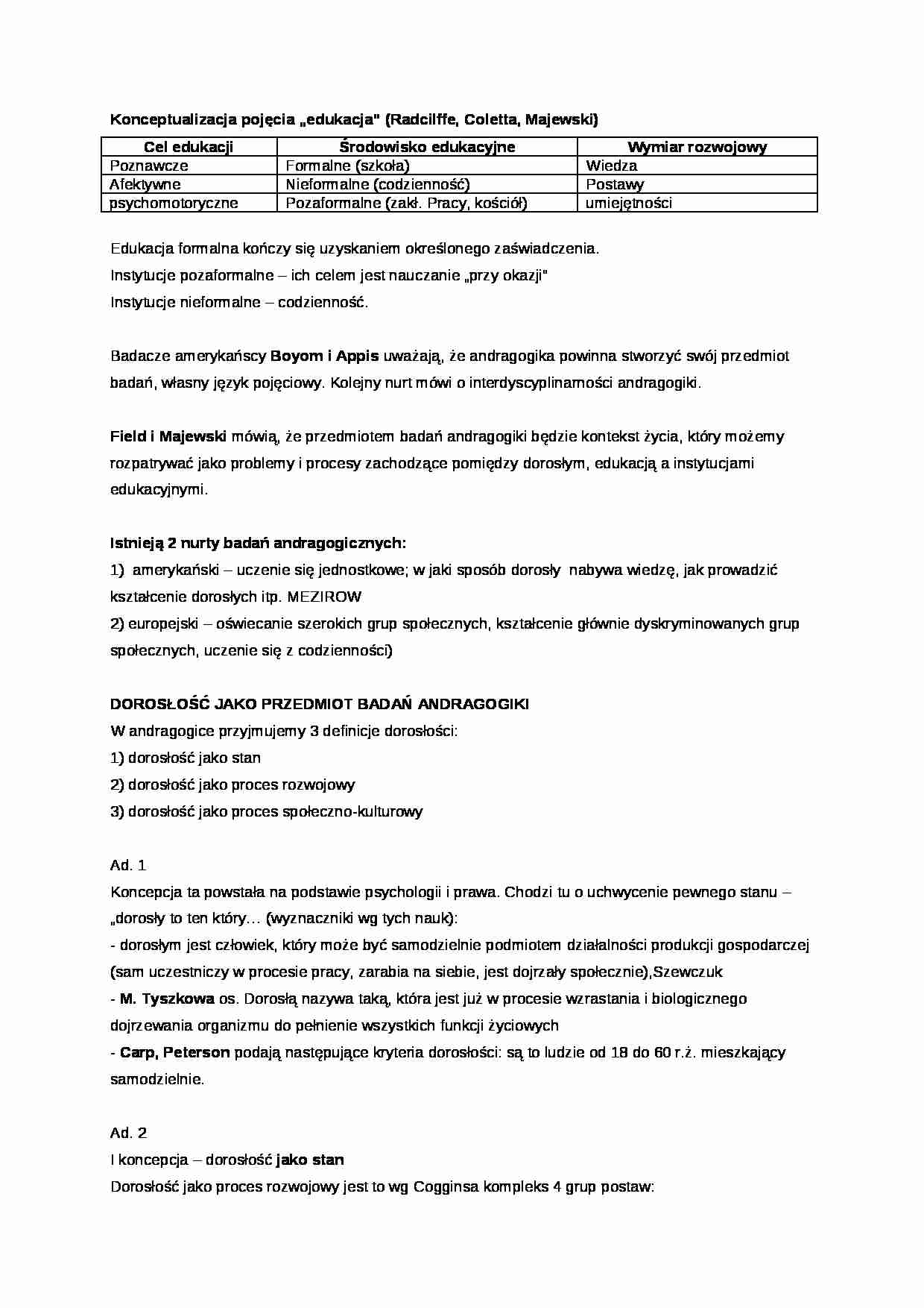 Konceptualizacja pojęcia - omówienie - strona 1