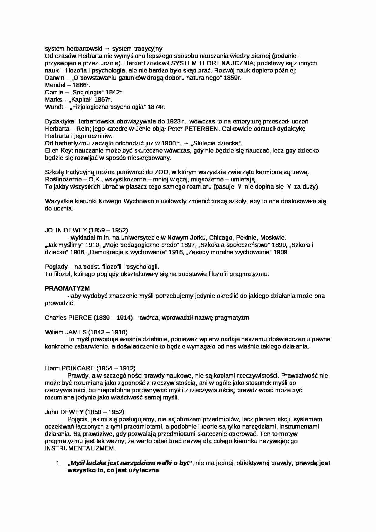 system herbartowski - omówienie - strona 1