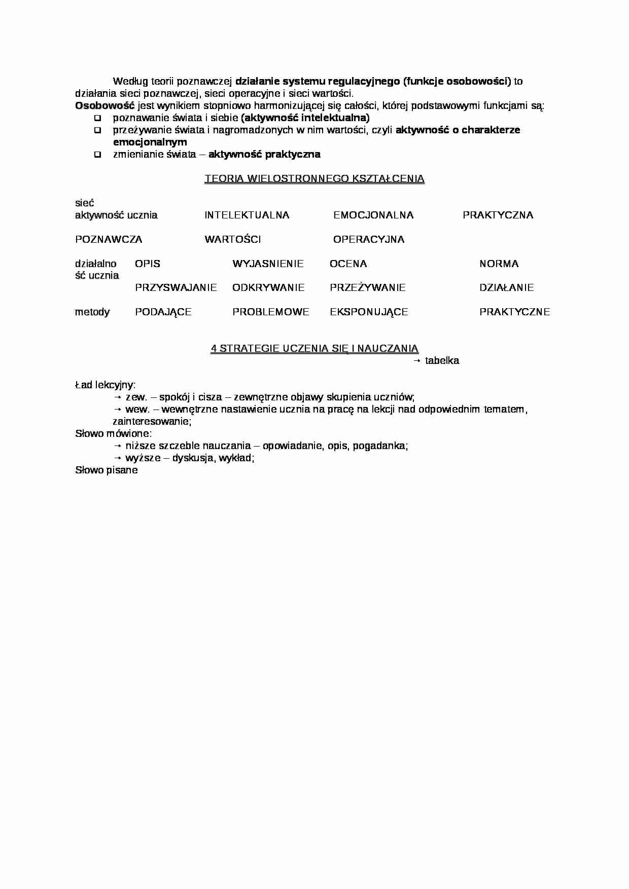 System regulacyjny - omówienie - strona 1