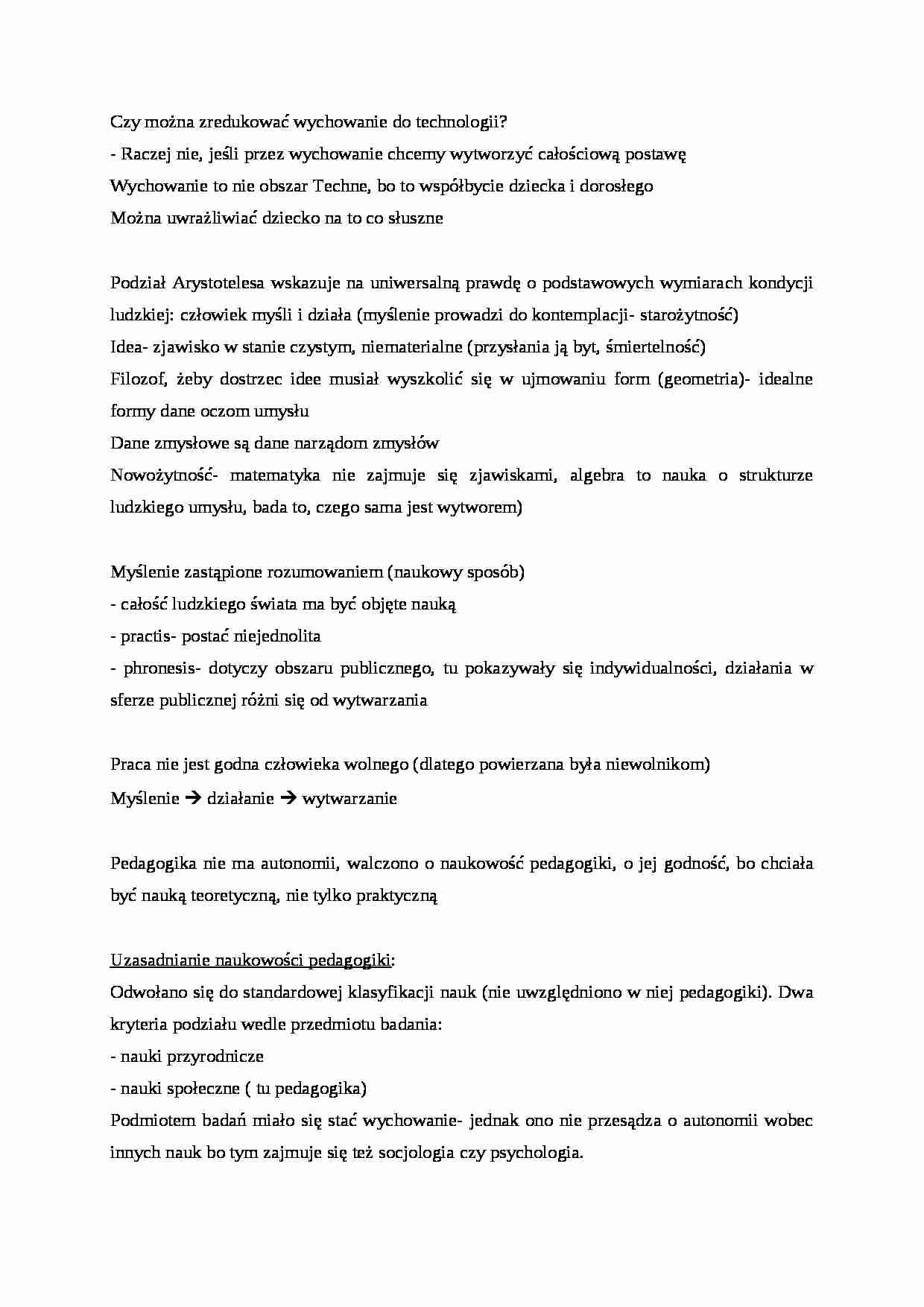 Redukcja  wychowanie do technologii - omówienie - strona 1