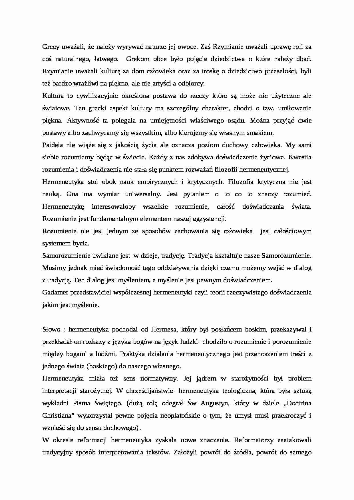 Filozoficzne podstawy pedagogiki - grecy  - strona 1