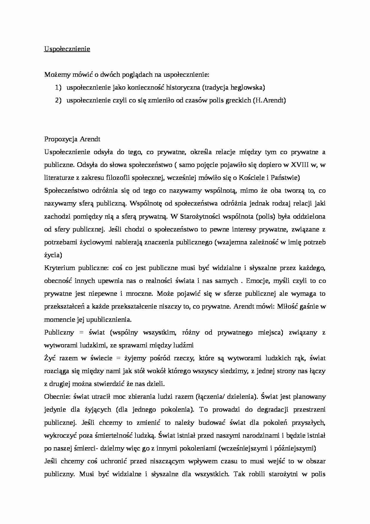 Uspołecznienie - omówienie - strona 1