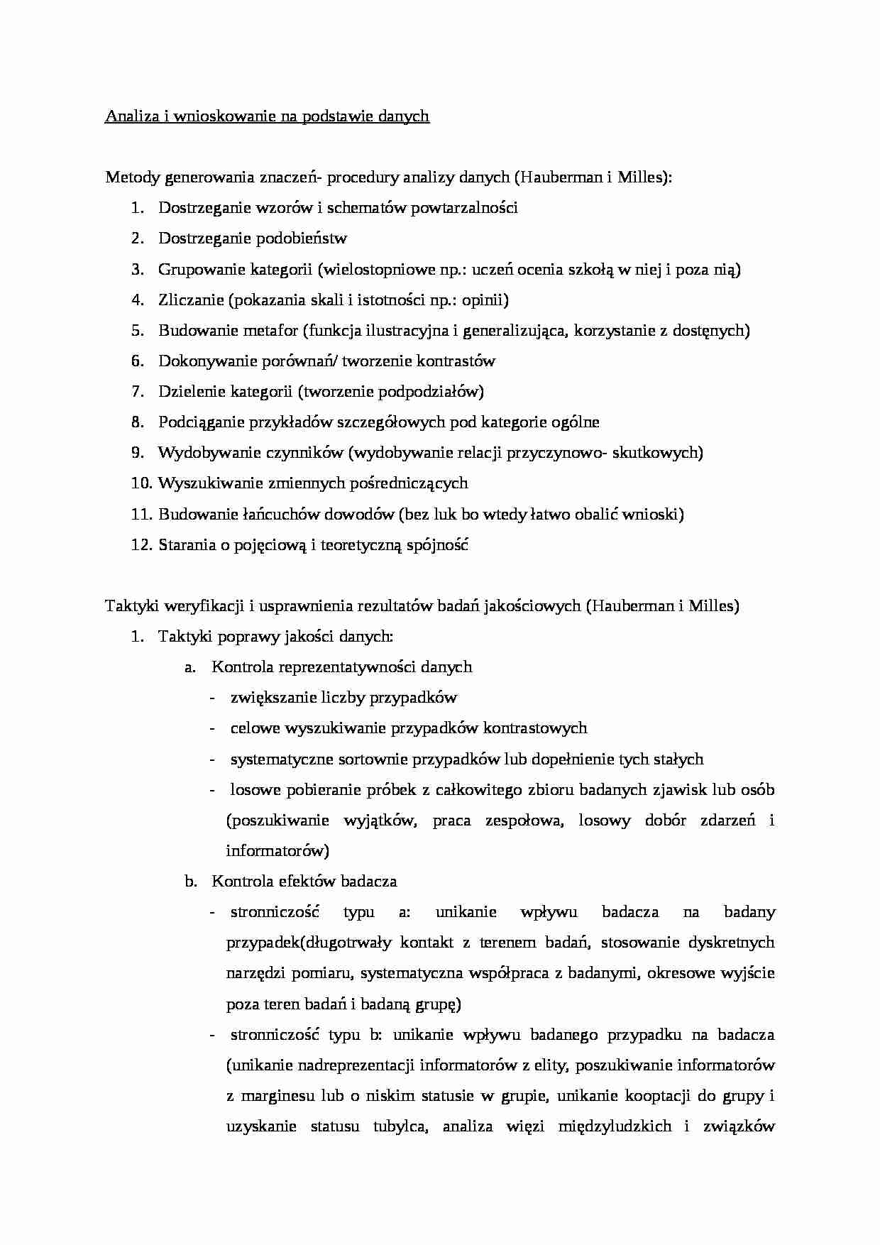 Analiza i wnioskowanie na podstawie danych - omówienie - strona 1