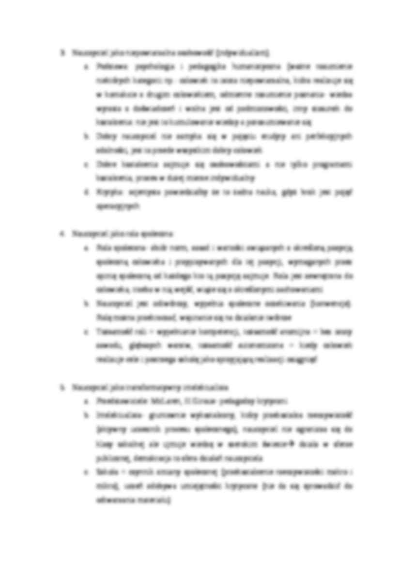 Ujęcia teoretyczne osoby nauczyciela - omówienie - strona 2