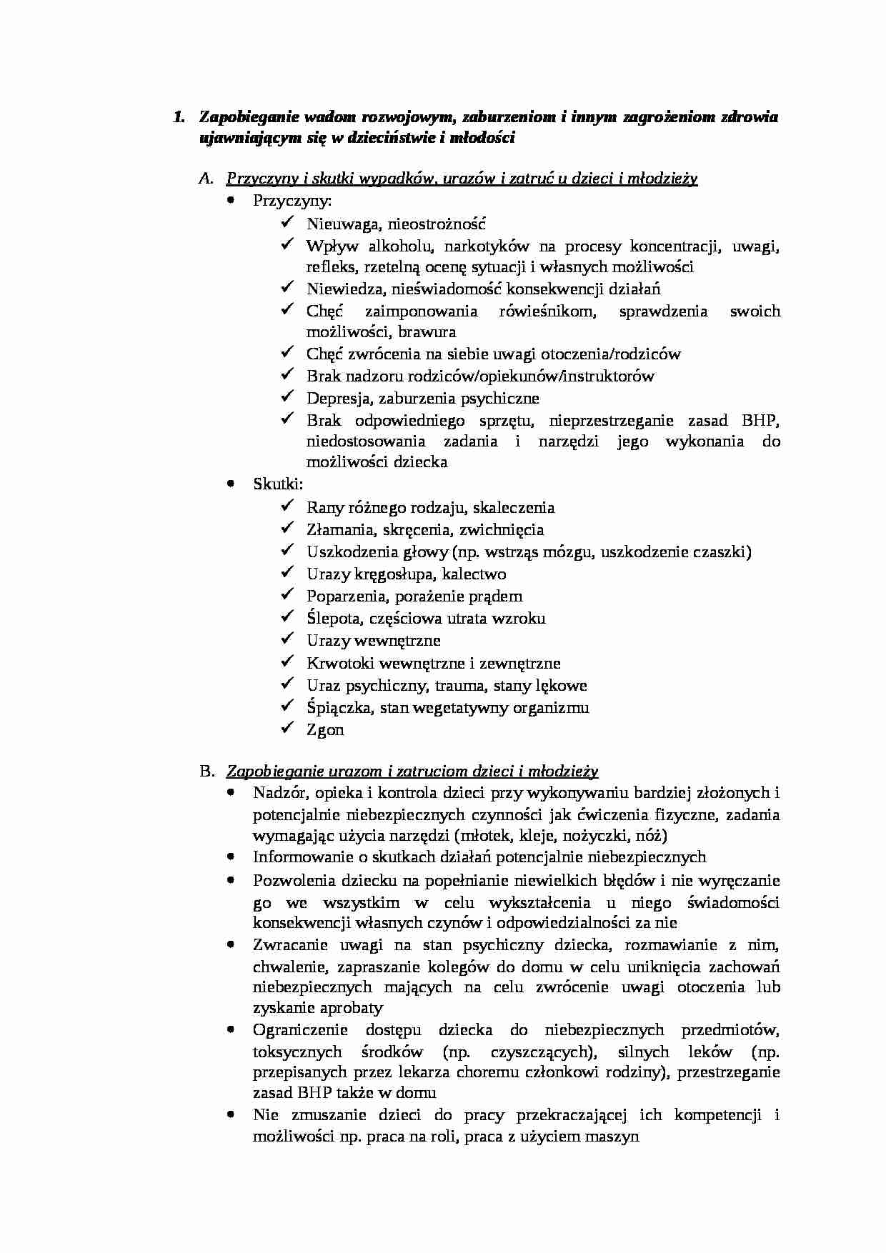 Zapobieganie wadom rozwojowym - omówienie - strona 1