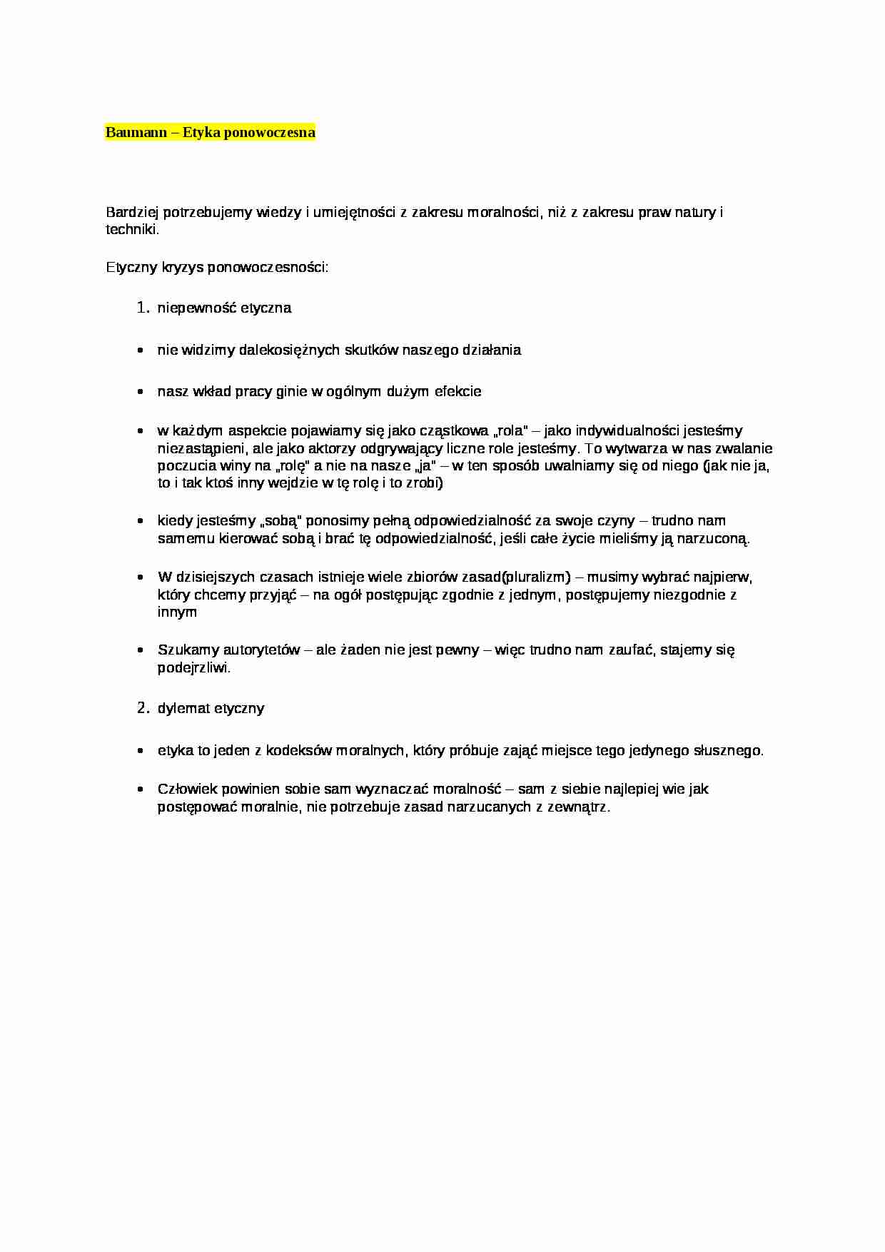 Baumann - omówienie - strona 1