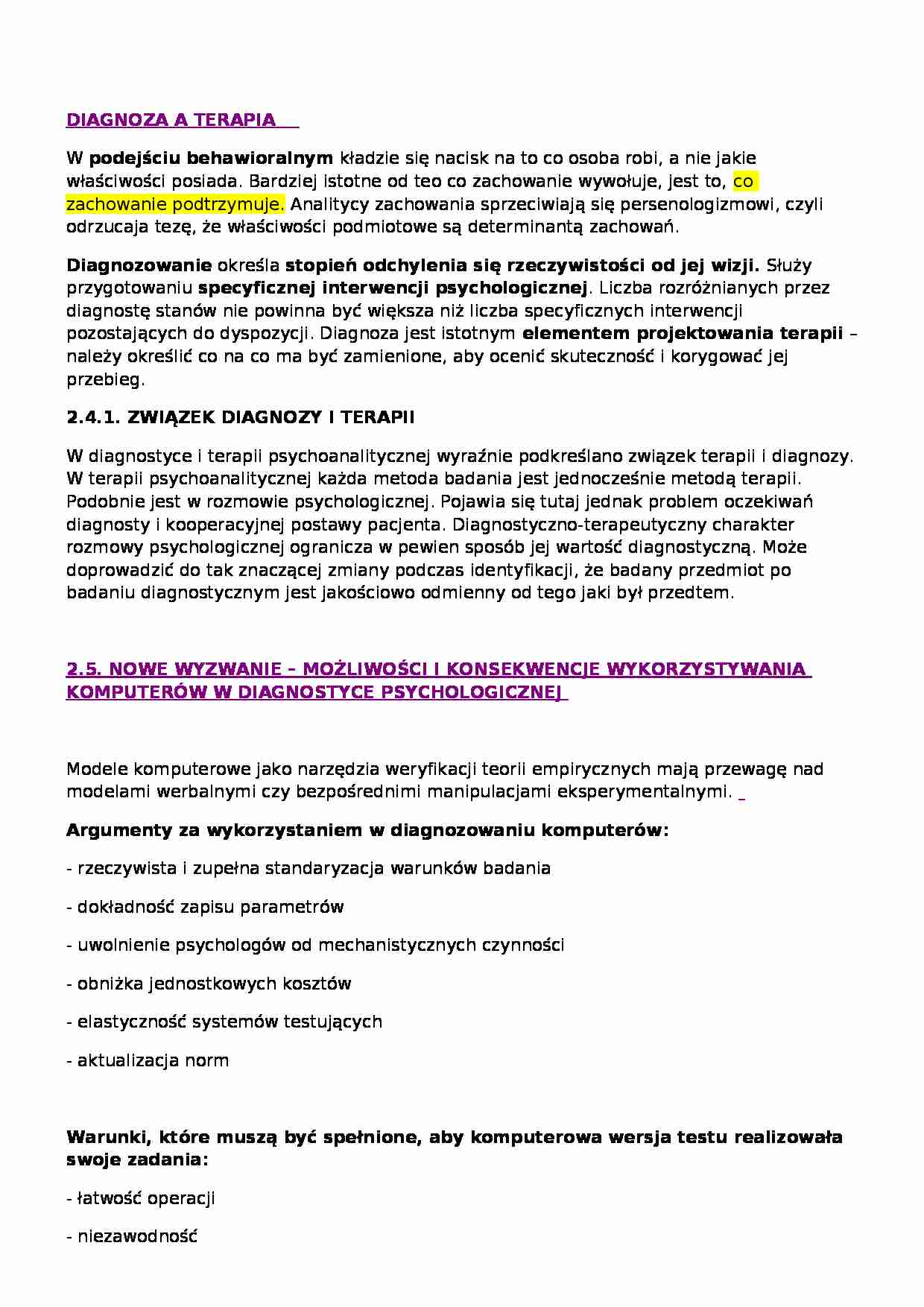 Diagnoza a terapia - omówienie - strona 1