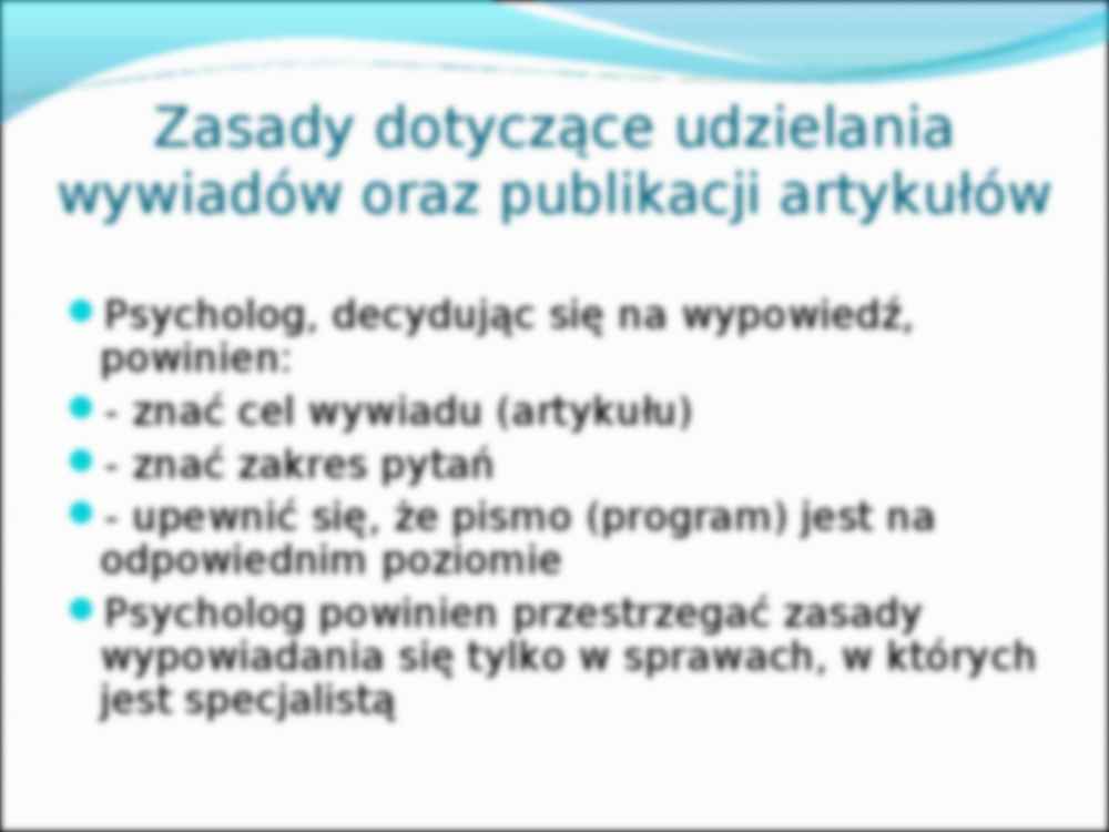 Psycholog w kontakcie z mediami-prezentacja - strona 3